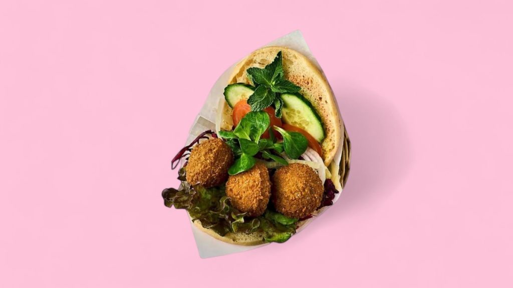 Vegetarischer Döner mit Falafel