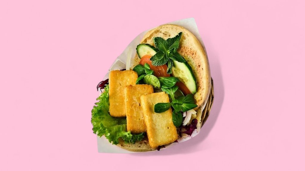 Vegetarischer Döner mit Halloumi