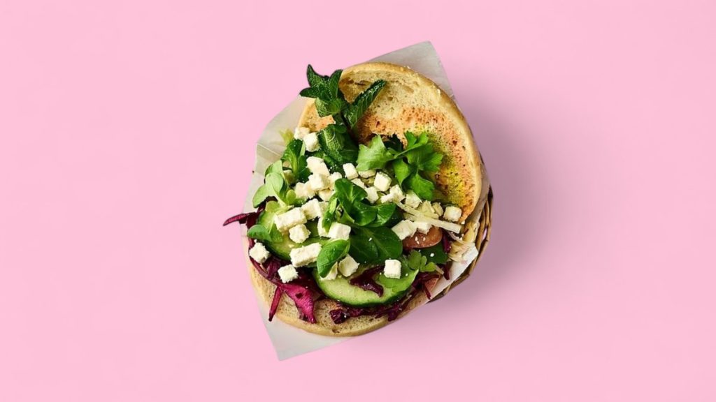 Vegetarischer Döner mit Käse