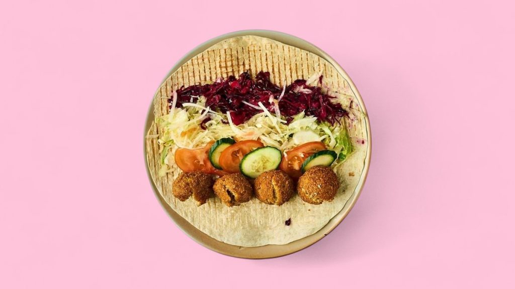 Vegetarischer Dürüm mit Falafel