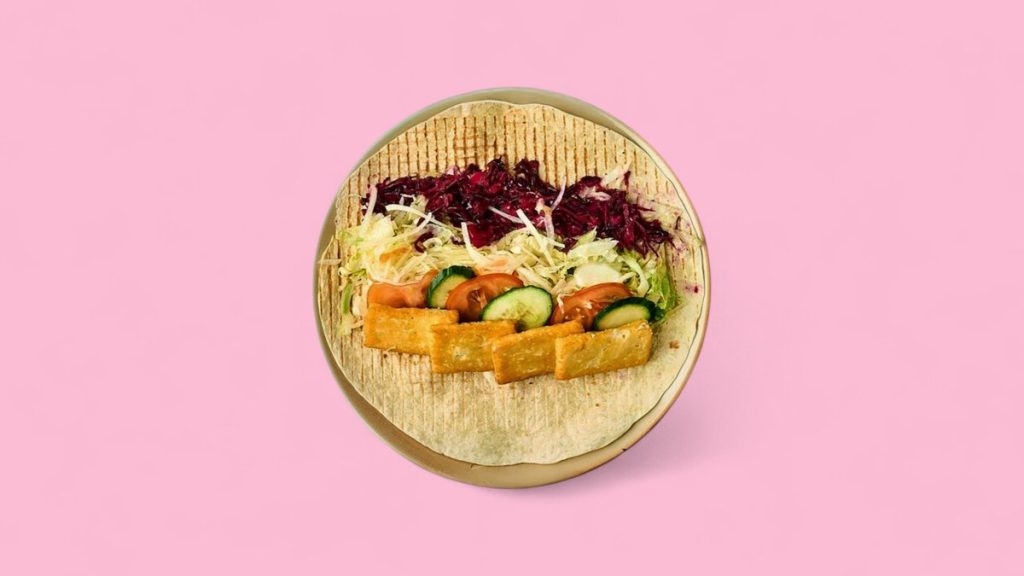 Vegetarischer Dürüm mit Halloumi