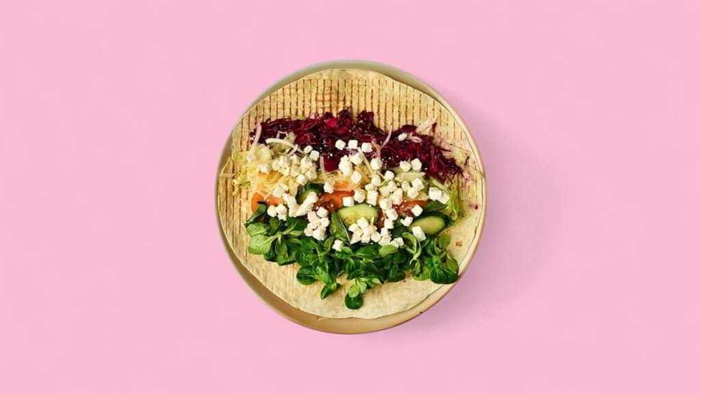 Vegetarischer Dürüm mit Käse